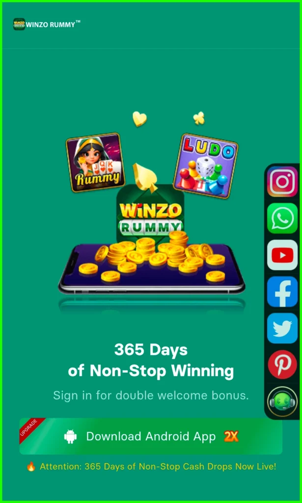 winzo rummy game new yono app